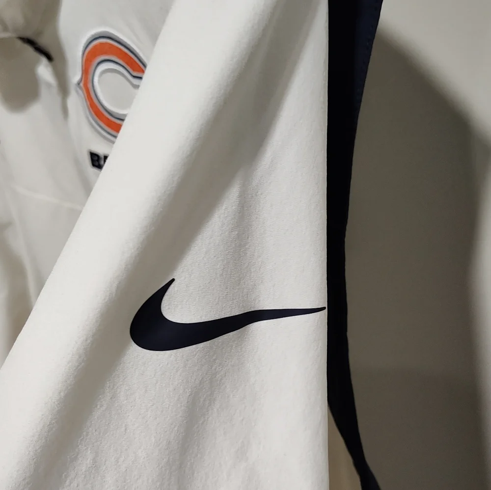 NFL Chicago Bears Nike Coaches Sideline L/S White 1/4 Zip Jacket Golf Men's Sz L